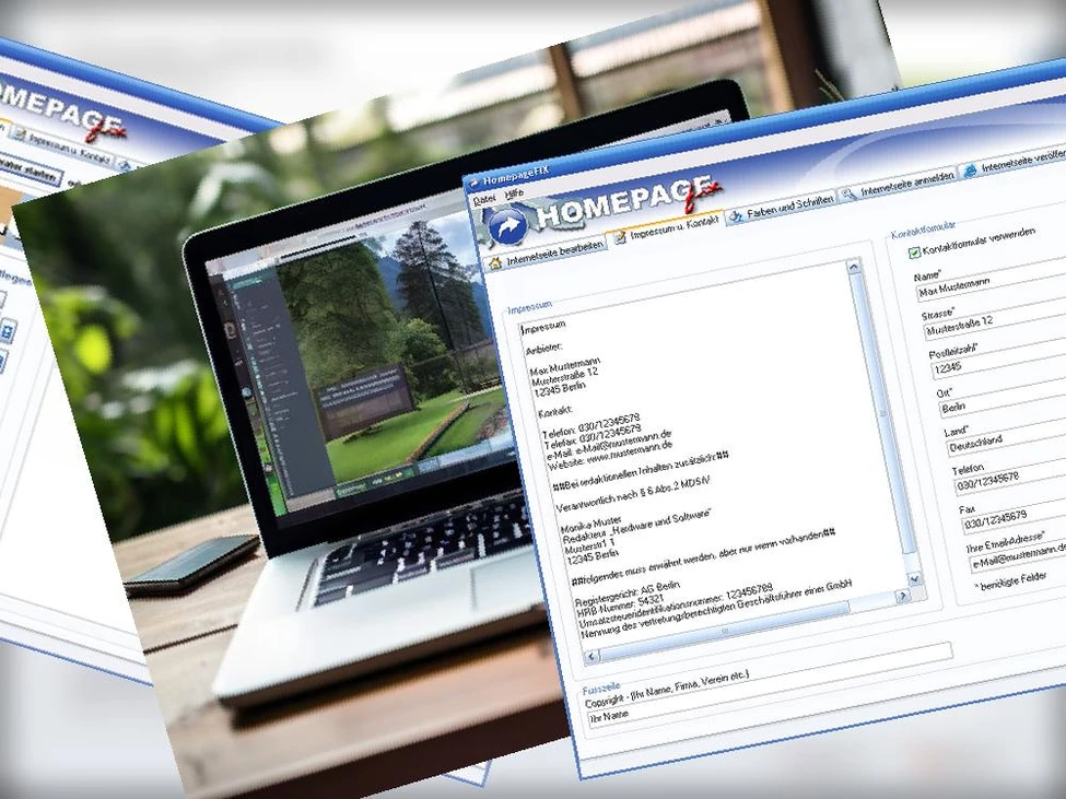 Homepage Software für Beruf
