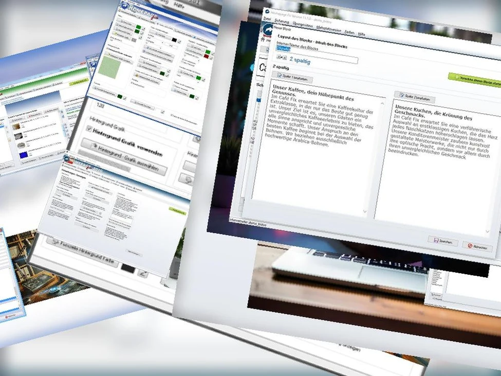 Homepage Software für Kleinunternehmer